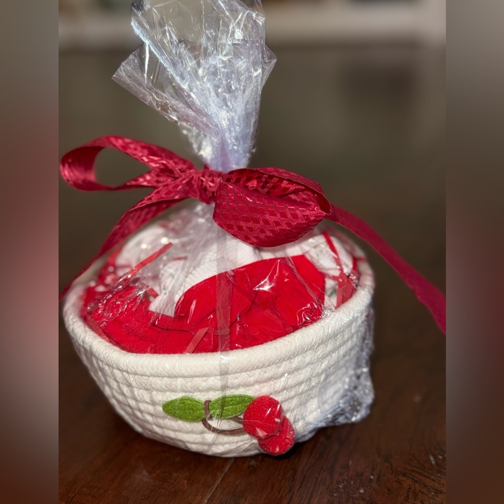 Cherry Themed Small  Baby Girl Gift Basket